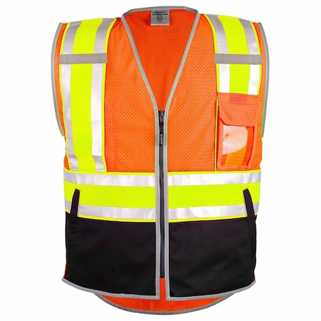 Kishigo 2X, Orange, Class 2 Premium Brilliant Series Ultimate Reflective Vest 1544-2X